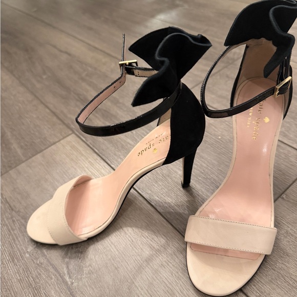 kate spade Shoes - Kate Spade Black and Beige Heels with  Accent